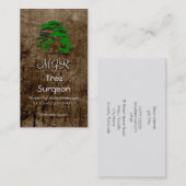 モノグラム、樹木外科専門家、革効果 名刺 (正面/裏面)