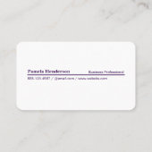 モノグラム |正方形 |ブラシ金ゴールド 名刺 (裏面)