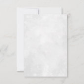 モノグラム |水彩グリーンリーウェディングRSVP 案内状 (裏面)