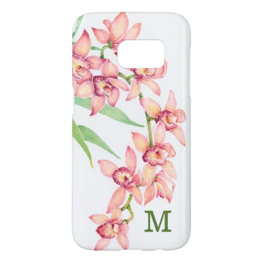 モノグラム |水彩ピンクの花 Case-Mate SAMSUNG GALAXYケース (裏面)
