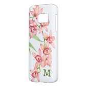 モノグラム |水彩ピンクの花 Case-Mate SAMSUNG GALAXYケース (裏面左)