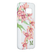 モノグラム |水彩ピンクの花 Case-Mate SAMSUNG GALAXYケース (裏面/右)
