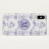 モノグラム |水彩波と船の模様 Case-Mate iPhoneケース (裏面(横))