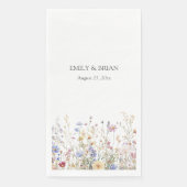 モノグラム 水彩画 田舎風 おしゃれな野の花の原っぱ (正面)