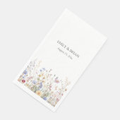 モノグラム 水彩画 田舎風 おしゃれな野の花の原っぱ (コーナー)