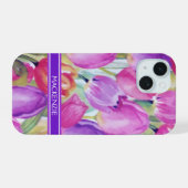 モノグラム 水彩画 iPhone 15ケース (裏面横)