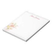 モノグラム 水彩 おしゃれ フラワーブーケ 花柄 ノートパッド (回転)