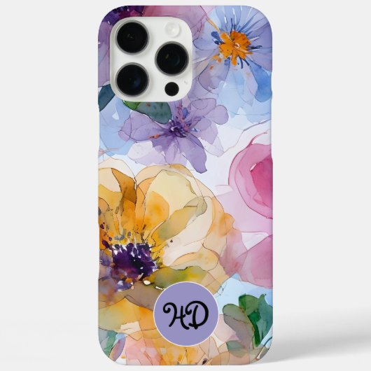 モノグラム 水彩 パステル iPhoneケース Case-Mate iPhoneケース (裏面)
