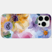 モノグラム 水彩 パステル iPhoneケース Case-Mate iPhoneケース (裏面 (横))