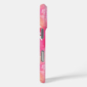 モノグラム 水彩 ピンク オレンジ 抽象画 Case-Mate iPhoneケース (裏面 / 右)