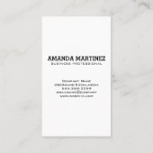 モノグラム |水色の青い背景 名刺 (裏面)