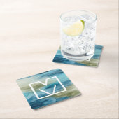 モノグラム |海フローII スクエアペーパーコースター (インサイチュ)