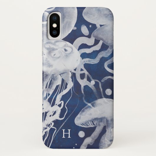 モノグラム |海軍のクラゲ Case-Mate iPhoneケース (裏面)