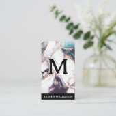 モノグラム |混合大理石 |ルクス 名刺 (スタンド正面)