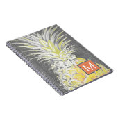 モノグラム |熱帯イエローピンネアップル ノートブック (右側)