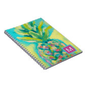モノグラム |熱帯カラフルパイナップル ノートブック (右側)