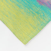 モノグラム |熱帯カラフルパイナップル フリースブランケット (角)