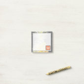 モノグラム |熱帯黄色ピンネアップル ポストイット (デスク上)