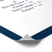 モノグラム 現代スクリプト DIY カラー シーティングチャート ポスター (角)