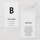 モノグラム/白ミニマル/ 名刺 (正面/裏面)