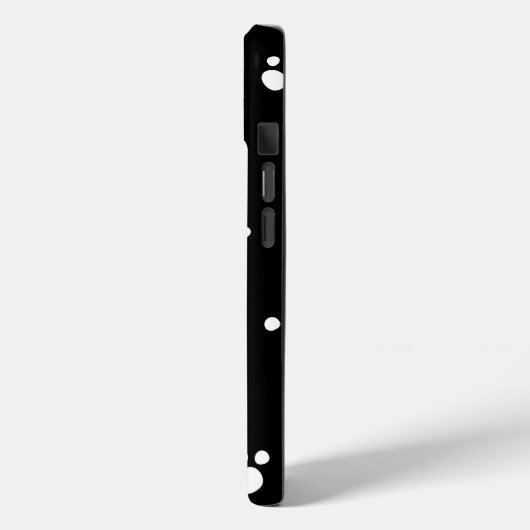 モノグラム |白黒かわいい子犬のポープリント Case-Mate iPhoneケース (裏面 / 左)