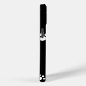 モノグラム |白黒かわいい子犬のポープリント Case-Mate iPhoneケース (裏面 / 右)