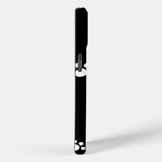 モノグラム |白黒かわいい子犬のポープリント Case-Mate iPhoneケース (裏面 / 右)