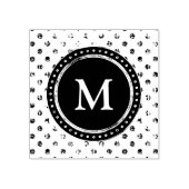モノグラム |白黒水玉模様 ラバースタンプ (インプリント)