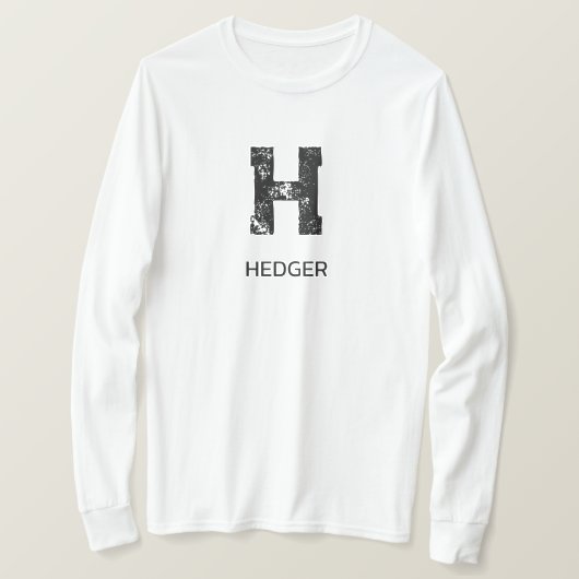 モノグラム 白黒 シンプル モダン おしゃれ Tシャツ (デザイン正面)