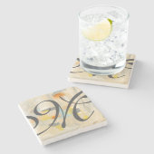 モノグラム|神聖なII ストーンコースター (横)