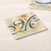 モノグラム |神聖II スクエアペーパーコースター (アングル)