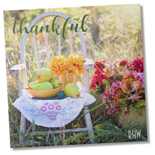 モノグラム、秋の秋野草陶瓦 タイル