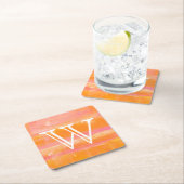 モノグラム |空カリブの スクエアペーパーコースター (インサイチュ)