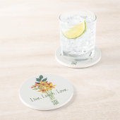 モノグラム、紙クイル花砂岩の周り コースター (側面)