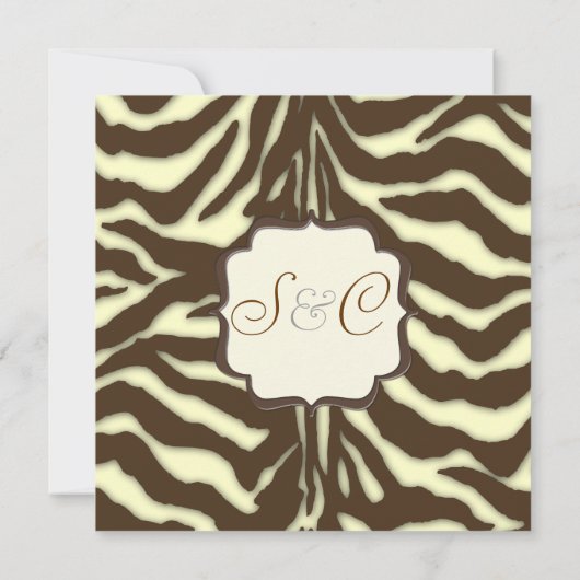 モノグラム、結婚式招待状 招待状 (裏面)