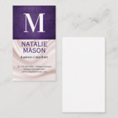 モノグラム | 絹のカーテン生地の質感 名刺 (正面/裏面)