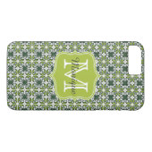 モノグラム 緑 花柄 Case-Mate iPhoneケース (裏面(横))