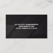 モノグラム | 線パターン | ブラック 名刺 (裏面)