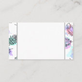 モノグラム | 羽毛ボーホパターン 名刺 (裏面)