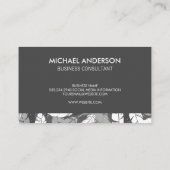 モノグラム |羽毛 | QRコード 名刺 (裏面)