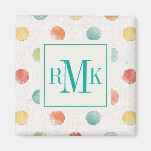 モノグラム |考え深い蝶のステップ マグネット (正面)