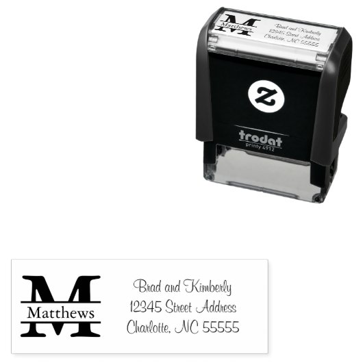 モノグラム – 自己インク入力アドレススタンプ セルフインキングスタンプ (インサイチュ)