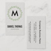モノグラム/自然/リース 名刺 (正面/裏面)