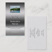 モノグラム、行先のプランナー、金属効果 名刺 (正面/裏面)