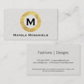 モノグラム |要素拡張(金ゴールドII) 名刺 (正面/裏面)