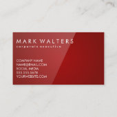 モノグラム |赤い光沢 名刺 (裏面)