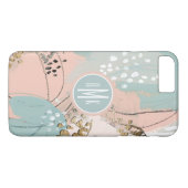 モノグラム |赤面と金ゴールドI Case-Mate iPhoneケース (裏面(横))