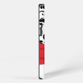 モノグラム 赤 黒 白 ダマスク柄 iPad Air カバー (右側面)