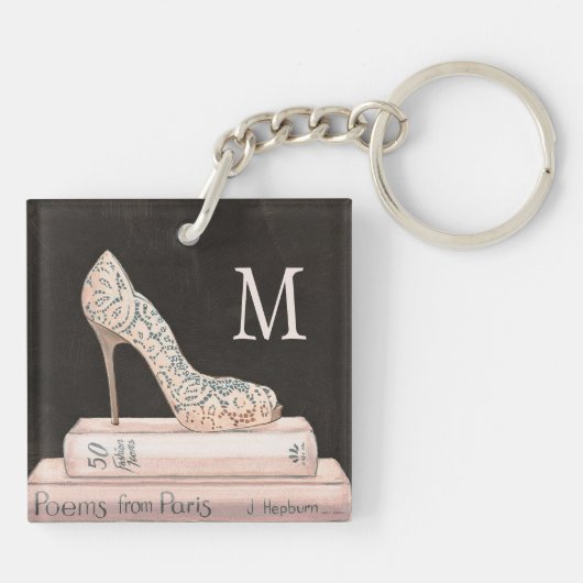 モノグラム|野生のりんご|のエレガントなハイヒールのファッション キーホルダー (裏面)