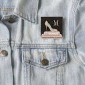 モノグラム|野生のりんご|のエレガントなハイヒールのファッション 缶バッジ (インサイチュ)